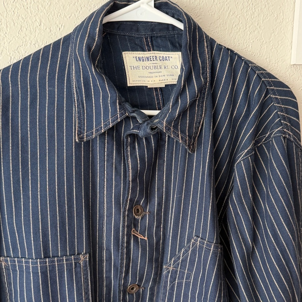 Ralph Lauren Double RL Navy Pinstripe Jacket